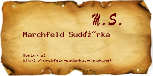 Marchfeld Sudárka névjegykártya